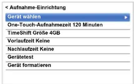 TOSHIBA 42M7453 - Auswählen von USB-HDD und Partition für die Aufnahme: - 1