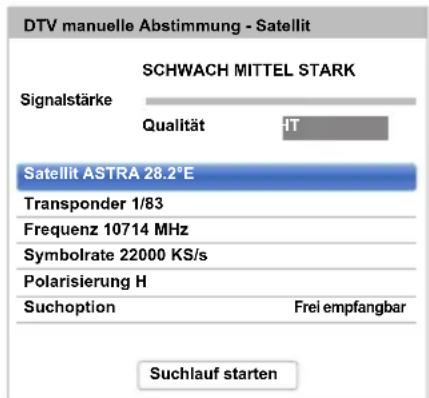TOSHIBA 42M7453 - Manuelle Einstellung für DVB-S - 1