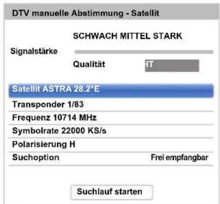 TOSHIBA 42L6453 - Manuelle Einstellung für DVB-S - 1