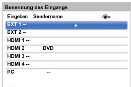TOSHIBA 42L6453 - Benennung der Video-Eingangsquellen - 3