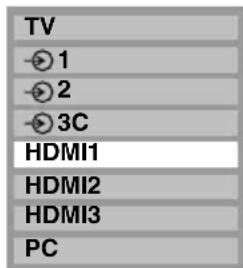 TOSHIBA 42CV505D - Input selection - 1