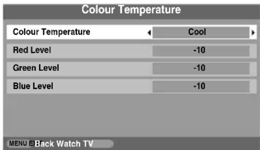 TOSHIBA 42CV505D - Colour temperature - 1