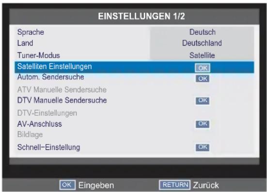 TOSHIBA 40W2444 - Satelliten Einstellung bearbeiten - 1