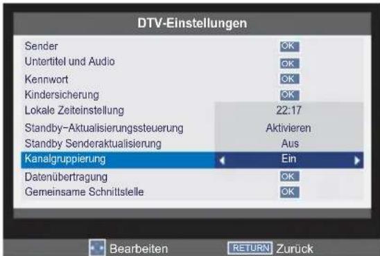 TOSHIBA 40W2443 - Kanalgruppierung - 1