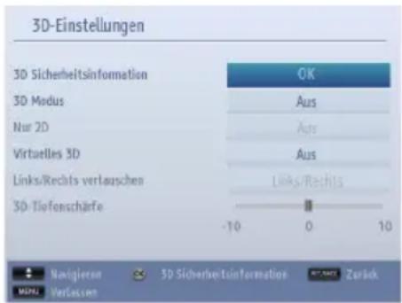 TOSHIBA 40T5445 - 3D-Einstellungen - 1