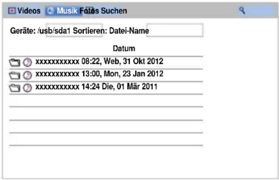 TOSHIBA 40L7353 - Abspielen von Musikdateien (auf einem Medienserver oder einem USB-Gerät) - 1
