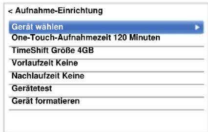 TOSHIBA 40L6363 - Auswählen von USB-HDD und Partition für die Aufnahme: - 1