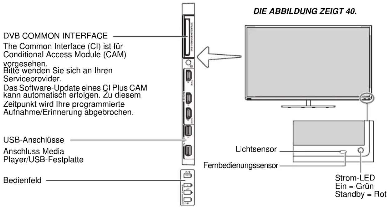TOSHIBA 40L6363 - Bedienelemente und Eingangsanschlüsse - 1
