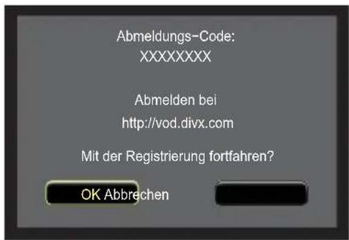TOSHIBA 40L5353 - DivX Abmeldung - 2
