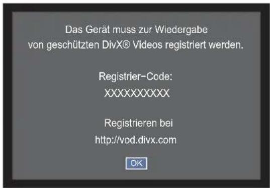 TOSHIBA 40L5353 - DivX Registration - 1