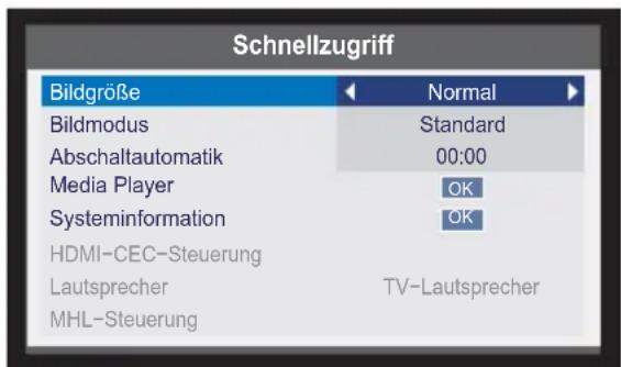 TOSHIBA 40L2454 - Schnellzugriffsmenü - 1