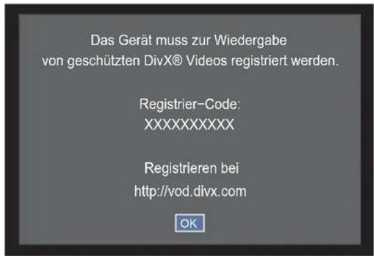 TOSHIBA 40L2454 - DivX Registration - 1
