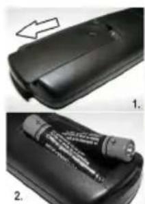 TOSHIBA 40L1343 - Einlegen der Batterien / Reichweite der Fernbedienung - 1