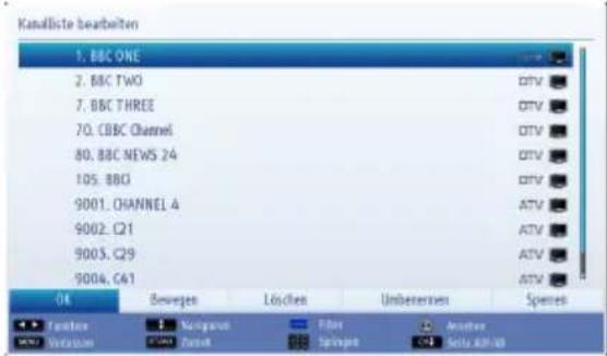 TOSHIBA 40L1343 - Anzeigen der Kanalliste - 2