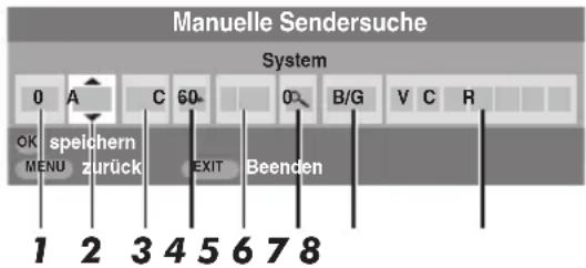 TOSHIBA 37XV501P - Manuelle Sendereinstellung - 1