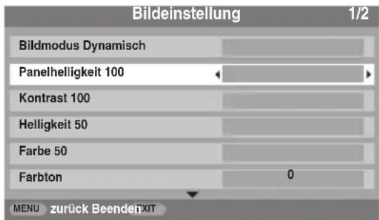 TOSHIBA 37XV501P - Panelhelligkeit - 2