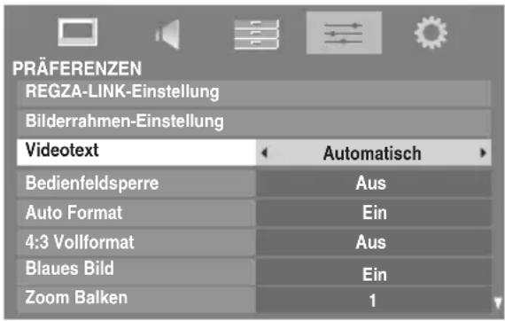 TOSHIBA 32XV625 - Auswahl des Anzeigemodus - 1
