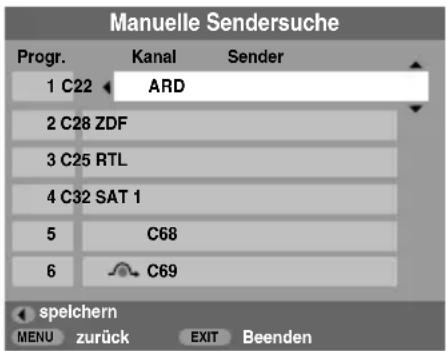 TOSHIBA 32XV556D - Programmplätze sortieren - 1
