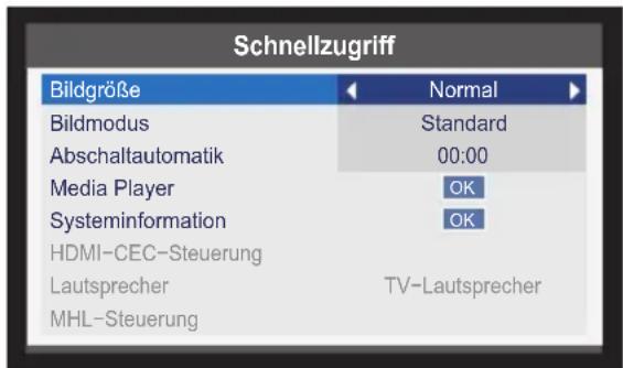 TOSHIBA 32W2454 - Schnellzugriffsmenü - 1