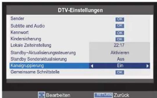 TOSHIBA 32W2454 - Kanalgruppierung - 1