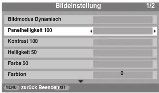 TOSHIBA 32XV503 - Panelhelligkeit - 2