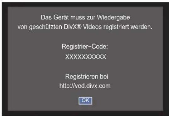 TOSHIBA 32W2453 - DivX Registration - 1
