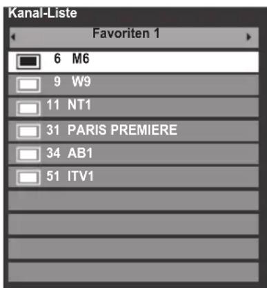 TOSHIBA 32VL748 - Lieblingskanäle-Listen - 1