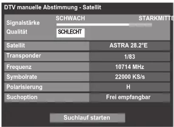 TOSHIBA 32VL748 - Manuelle Einstellung für DVB-S - 1
