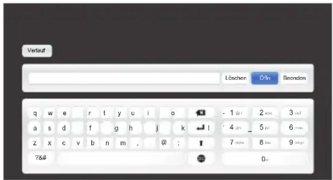 TOSHIBA 32L6463 - So geben Sie Text über die Software-Tastatur ein: - 1
