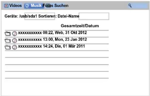 TOSHIBA 32L6463 - Musikliste (USB und Netzwerk-Player-Musik) - 1