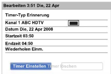 TOSHIBA 32L6453 - Meine TV-Timerliste – nur digital - 1