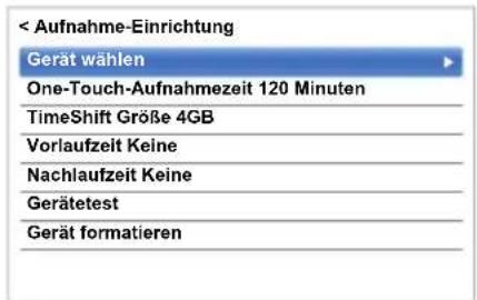 TOSHIBA 32L6453 - Auswählen von USB-HDD und Partition für die Aufnahme: - 1