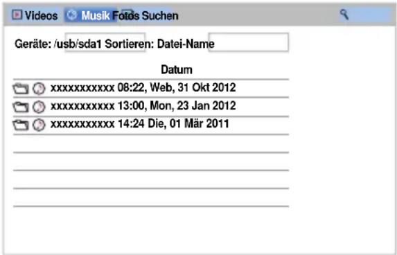TOSHIBA 32L4353 - Musikliste (USB und Netzwerk-Player-Musik) - 1