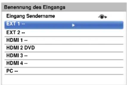 TOSHIBA 32L4353 - Benennung der Video-Eingangsquellen - 3