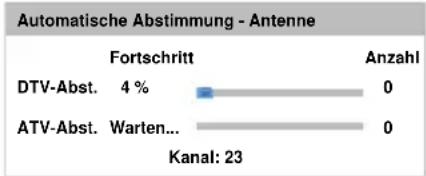 TOSHIBA 32L4353 - Drücken Sie ▲▼◀▶, um Weiter zu markieren, und drücken Sie OK. Der Startbildschirm Automatische Sendersuche erscheint mit der Option, zwischen DTV und ATV, DTV oder ATV zu wählen, falls verfügbar. Drücken Sie▶ und ▲/▼, um den gewünschten Modus auszuwählen, und drücken Sie OK. - 2