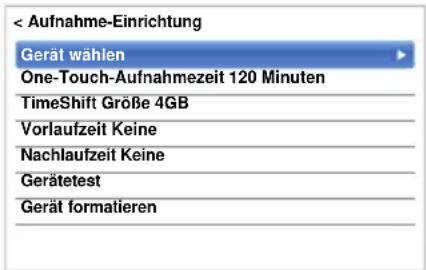 TOSHIBA 32L4353 - Auswählen von USB-HDD und Partition für die Aufnahme: - 1
