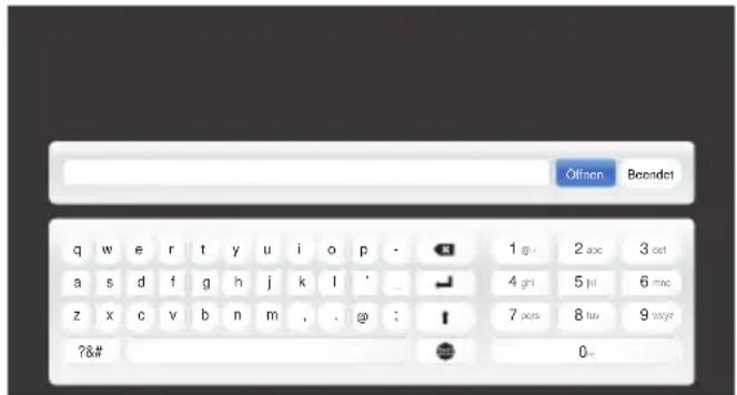 TOSHIBA 32L4353 - So geben Sie Text über die Software-Tastatur ein: - 1