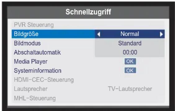 TOSHIBA 32L2443 - Schnellzugriffsmenü - 1