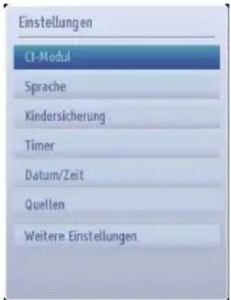 TOSHIBA 32L1333 - Aufrufen des Menüs Einstellungen - 1