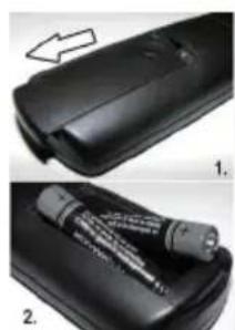 TOSHIBA 32L1333 - Einlegen der Batterien / Reichweite der Fernbedienung - 1