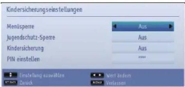 TOSHIBA 32L1333 - Ansicht Menü Jugendschutz - 2