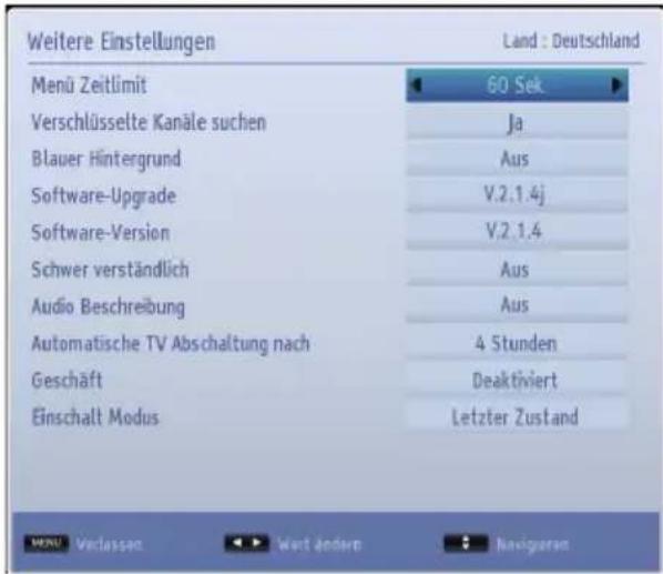 TOSHIBA 32L1334 - Konfiguration Andere Einstellungen - Allgemein - 1