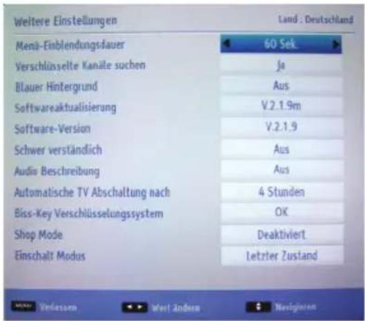 TOSHIBA 24W1443 - Konfiguration Andere Einstellungen - Allgemein - 1