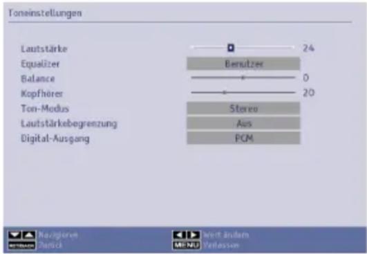 TOSHIBA 24D1433 - Konfiguration der Klangeinstellungen - 1