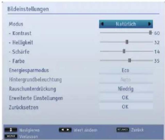 TOSHIBA 24D1433 - Bildeinstellungen konfigurieren - 1