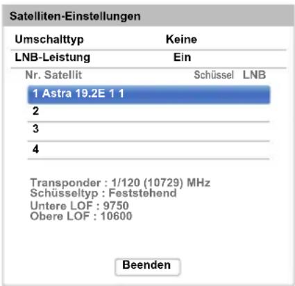 TOSHIBA 84L9363 - Um einen Satelliten hinzuzufügen: - 1