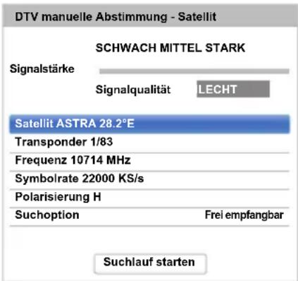 TOSHIBA 84L9363 - Manuelle Einstellung für DVB-S - 1
