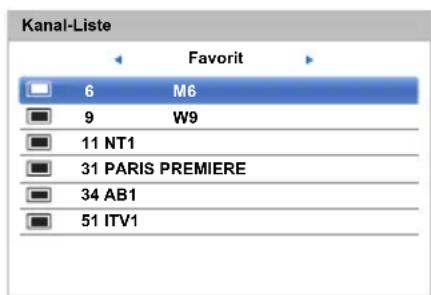 TOSHIBA 65L9363 - Favoriten-Kanal-Liste - 1