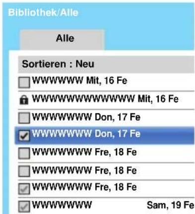 TOSHIBA 58L7361 - Eine aufgenommene Sendung löschen: - 1