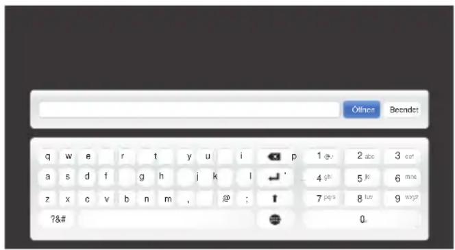 TOSHIBA 58L7361 - So geben Sie Text über die Software-Tastatur ein: - 1